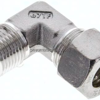 Winkel-Schneidringverschraub. NPT 1/2"-15 L (M22x1,5), Klemmring 1.4571 (NC)