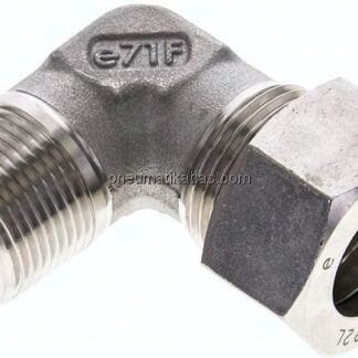 Winkel-Schneidringverschraub. NPT 3/4"-22 L (M30x2), Klemmring 1.4571 (NC)