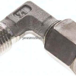 Winkel-Schneidringverschraub. NPT 1/4"-6 S (M14x1,5), Klemmring 1.4571 (NC)