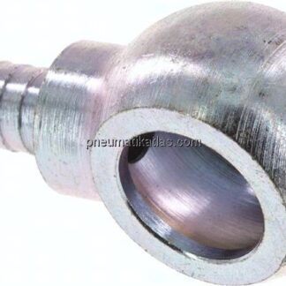 Schlauchnippel 18mm Ring, 9 - 10mm, Stahl verzinkt