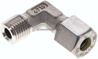 Winkel-Schneidringverschraub. NPT 1/4"-8 L (M14x1,5), Klemmring 1.4571 (NC)