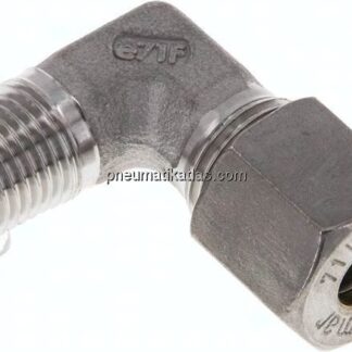 Winkel-Schneidringverschraub. R 1/4"-8 S (M16x1,5), Klemmring 1.4571 (NC)