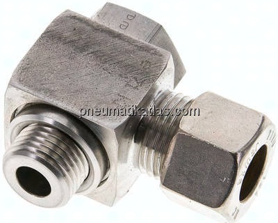Winkel-Schwenkverschraubung M 16x1,5-12 L (M18x1,5), Klemmring 1.4571 (NC)