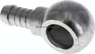 Schlauchnippel 18mm Ring, 11 - 12mm, Stahl verzinkt
