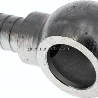 Schlauchnippel 18mm Ring, 11 - 12mm, Stahl verzinkt