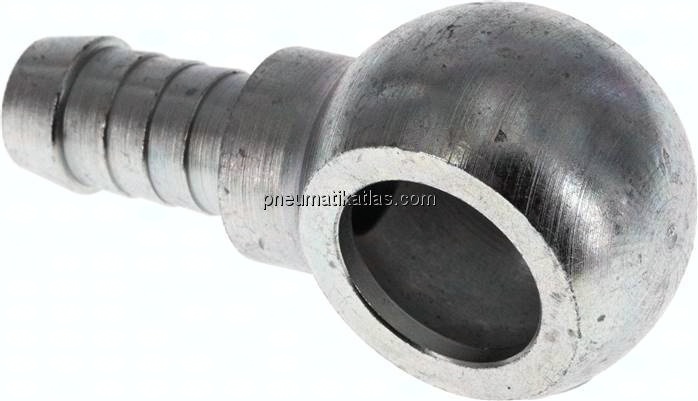 Schlauchnippel 18mm Ring, 11 - 12mm, Stahl verzinkt