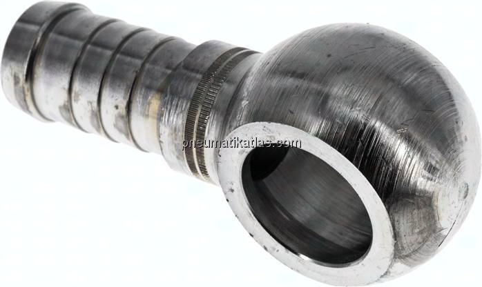 Schlauchnippel 22mm Ring, 17 - 18mm, Stahl verzinkt