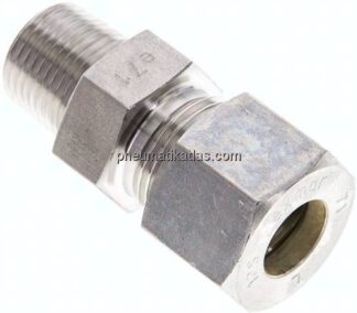 Gerade Schneidringverschr. NPT 3/8"-12 S (M20x1,5), Klemmring 1.4571 (NC)