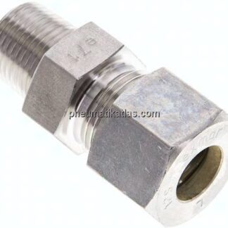 Gerade Schneidringverschr. NPT 3/8"-12 S (M20x1,5), Klemmring 1.4571 (NC)