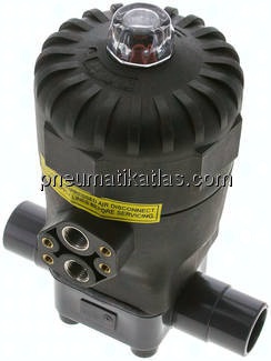 PVC-Membranventil (NC) PVC / EPDM, 32mm Klebestutzen