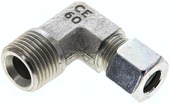 Winkel-Schneidringverschraub. R 1/2"-10 L (M16x1,5), Stahl verzinkt
