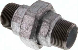 Doppelnippel trennbar R 1-1/4" flach dichtend,Temperguss verzinkt
