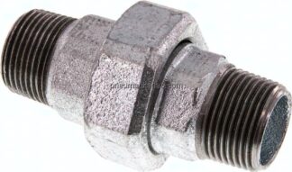 Doppelnippel trennbar R 1" flach dichtend,Temperguss verzinkt