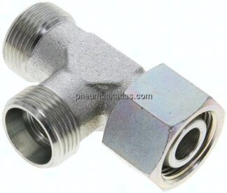 Einstellb. L-Schneidringverschraubung 15 L (M22x1,5), ohne Mutter & Schneidring, Stahl verzinkt