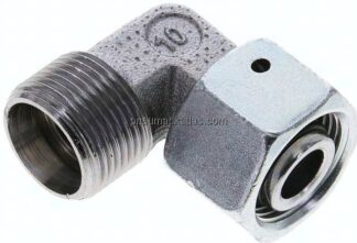 Einstellb. Winkel-Schneidringverschr. 15 L (M22x1,5), ohne Mutter & Schneidring, Stahl verzinkt