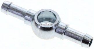Doppel-Schlauchnippel 12mm Ring, 7 - 8mm, Stahl verzinkt