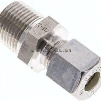 Gerade Schneidringverschr. NPT 3/8"-8 L (M14x1,5), Klemmring 1.4571 (NC)