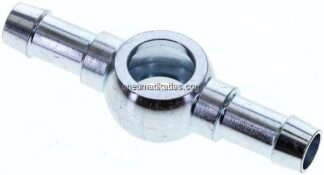 Doppel-Schlauchnippel 14mm Ring, 9 - 10mm, Stahl verzinkt