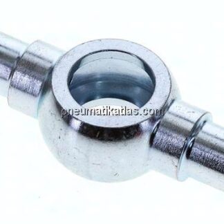Doppel-Schlauchnippel 14mm Ring, 9 - 10mm, Stahl verzinkt