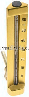 Maschinenthermometer (200mm) waagerecht/0 bis +60°C/63mm