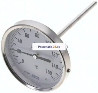Bimetallthermometer, waagerecht D100/0 bis +160°C/160mm