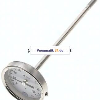 Bimetallthermometer, waagerecht D63/0 bis +160°C/200mm