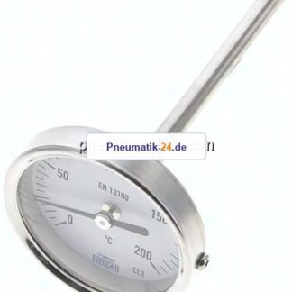 Bimetallthermometer, waagerecht D63/0 bis +200°C/100mm