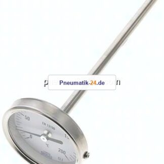 Bimetallthermometer, waagerecht D63/0 bis +200°C/160mm
