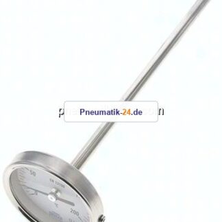 Bimetallthermometer, waagerecht D63/0 bis +200°C/200mm