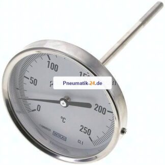 Bimetallthermometer, waagerecht D100/0 bis +250°C/160mm