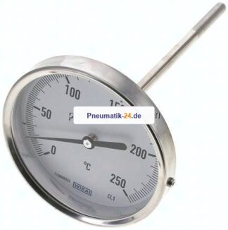 Bimetallthermometer, waagerecht D100/0 bis +250°C/160mm