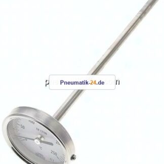 Bimetallthermometer, waagerecht D63/0 bis +250°C/200mm