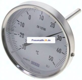 Bimetallthermometer, waagerecht D100/-30 bis +50°C/100mm
