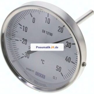 Bimetallthermometer, waagerecht D100/-30 bis +50°C/100mm