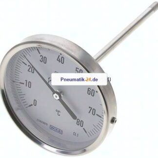 Bimetallthermometer, waagerecht D100/0 bis +80°C/160mm