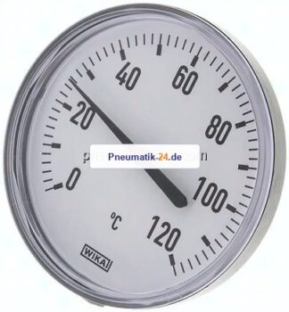 Bimetallthermometer, waagerecht D100/0 bis +120°C/40mm