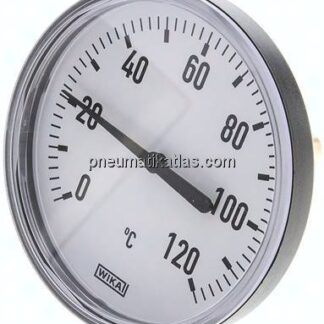Bimetallthermometer, waagerecht D100/0 bis +120°C/60mm