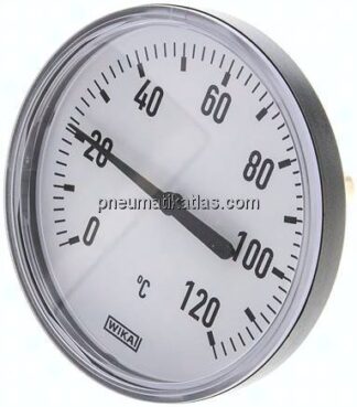 Bimetallthermometer, waagerecht D100/0 bis +120°C/60mm