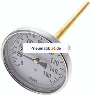 Bimetallthermometer, waagerecht D100/0 bis +160°C/160mm