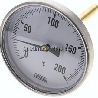 Bimetallthermometer, waagerecht D100/0 bis +200°C/100mm
