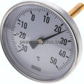Bimetallthermometer, waagerecht D100/-30 bis +50°C/100mm