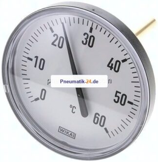 Bimetallthermometer, waagerecht D100/0 bis +60°C/100mm