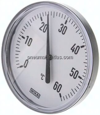 Bimetallthermometer, waagerecht D100/0 bis +60°C/60mm