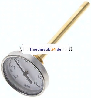 Bimetallthermometer, waagerecht D63/0 bis +60°C/160mm
