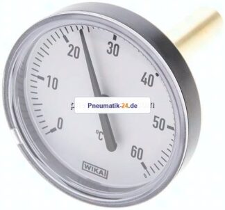 Bimetallthermometer, waagerecht D63/0 bis +60°C/60mm