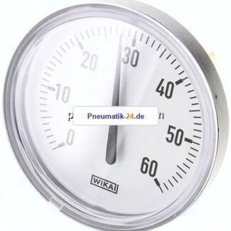 Bimetallthermometer, waagerecht D80/0 bis +60°C/60mm