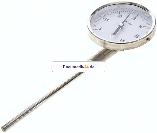 Bimetallthermometer, senkrecht D100/0 bis +60°C/160mm