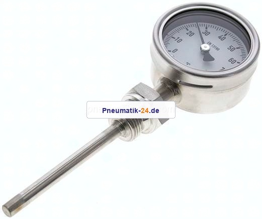 Bimetallthermometer, senkrecht D63/0 bis +80°C/100mm