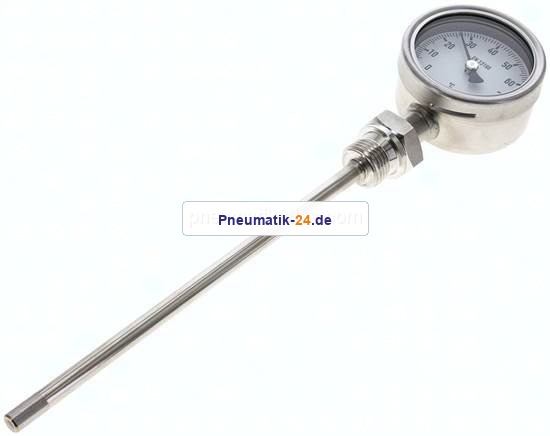 Bimetallthermometer, senkrecht D63/0 bis +80°C/200mm