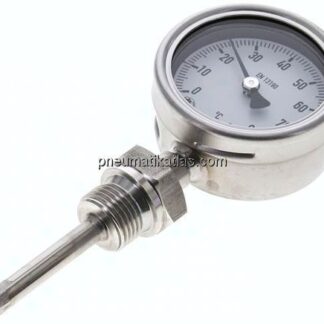 Bimetallthermometer, senkrecht D63/0 bis +80°C/63mm